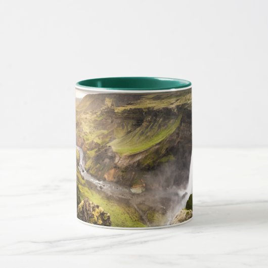 Haifoss Waterfall | Sommer in Island Tasse (Zentrum)