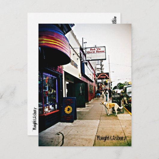 Haight&asbury Postkarte (Vorne/Hinten)