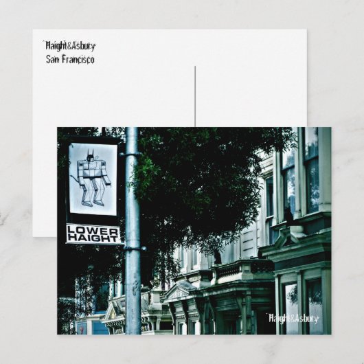 Haight&Asbury Postkarte (Vorne/Hinten)