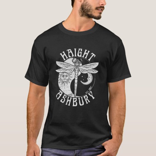 Haight Ashbury 1967 Retro San Francisco Dragon Fly T-Shirt (Vorderseite)