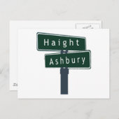 Haight Ashbury Classic Street Sign Postkarte (Vorne/Hinten)