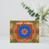Haight Ashbury Psychedelic Hippie Fashion Art Postkarte (Stehend Vorderseite)