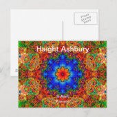 Haight Ashbury Psychedelic Hippie Fashion Art Postkarte (Vorne/Hinten)