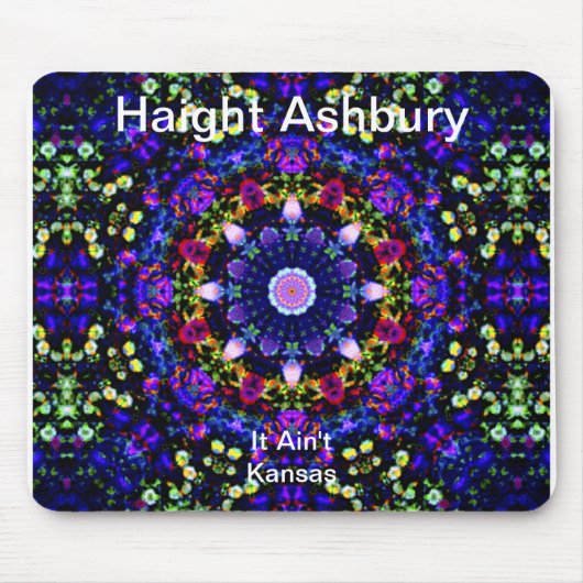 Haight Ashbury psychedelische Hippie-Mode-Kunst Mousepad (Vorne)