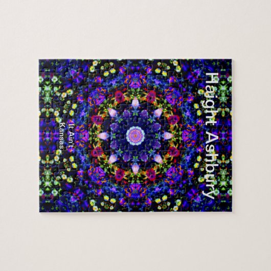 Haight Ashbury psychedelische Hippie-Mode-Kunst Puzzle (Horizontal)