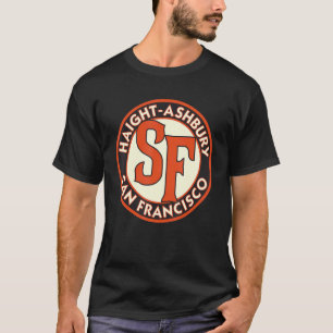 Haight Ashbury Sf Vintag Road Sign T-Shirt