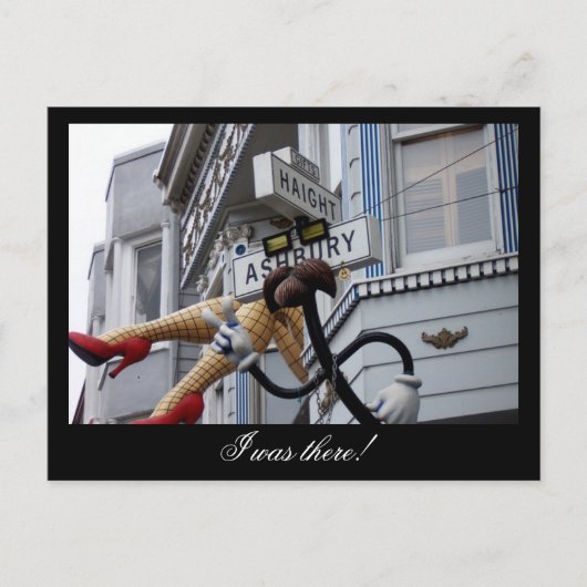 Haight Ashbury Street Sign California Postkarte (Vorderseite)