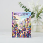 Haight-Ashbury USA Postkarte (Stehend Vorderseite)