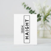 Haight St., San Francisco Street Sign Postkarte (Stehend Vorderseite)