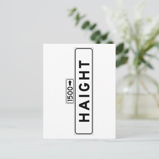 Haight St., San Francisco Street Sign Postkarte (Stehend Vorderseite)