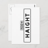 Haight St., San Francisco Street Sign Postkarte (Vorne/Hinten)