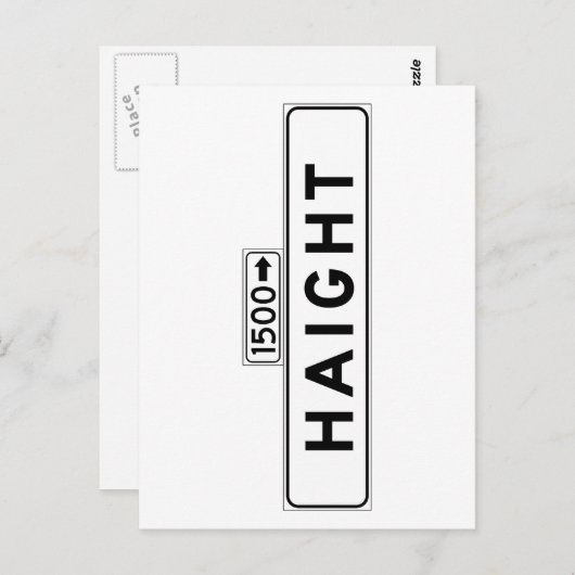 Haight St., San Francisco Street Sign Postkarte (Vorne/Hinten)