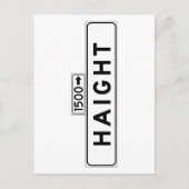 Haight St., San Francisco Street Sign Postkarte (Vorderseite)