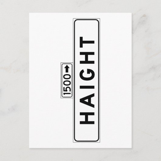 Haight St., San Francisco Street Sign Postkarte (Vorderseite)