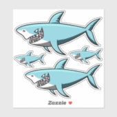 Haikleber Aufkleber (Blatt)