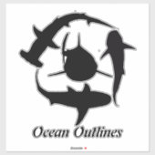 Haikleber Aufkleber (Blatt)