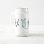 Haikoo Zoo-Bier Stein Bierglas (Vorderseite Links)
