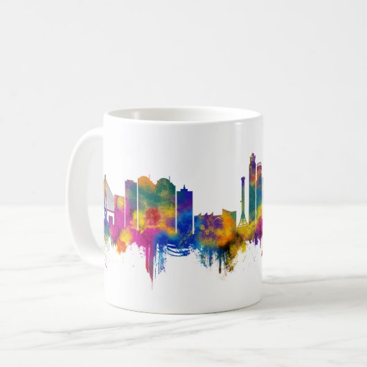 Haikou China Skyline Kaffeetasse (Vorderseite Links)