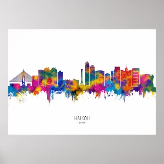 Haikou China Skyline Poster (Vorne)