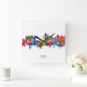 Haikou China Skyline Quadratische Wanduhr (Zuhause)