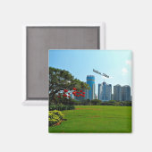 Haikou, China, Stadtbild Magnet (Vorderseite/Rückseite)