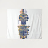 Haikou Skyline Wandteppich (Vorderseite (Horizontal))