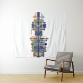 Haikou Skyline Wandteppich (Beispiel (Horizontal))