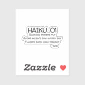 HAIKU 01 AUFKLEBER (Blatt)