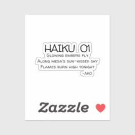 HAIKU 01 AUFKLEBER