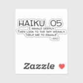 HAIKU 05 AUFKLEBER (Blatt)