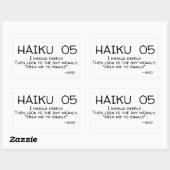 HAIKU 05 RECHTECKIGER AUFKLEBER (Blatt)