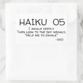 HAIKU 05 RECHTECKIGER AUFKLEBER (Tasche)
