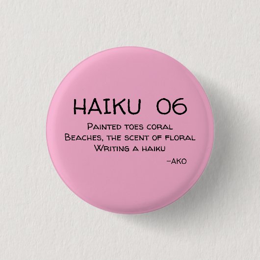 HAIKU 06 BUTTON (Vorderseite)
