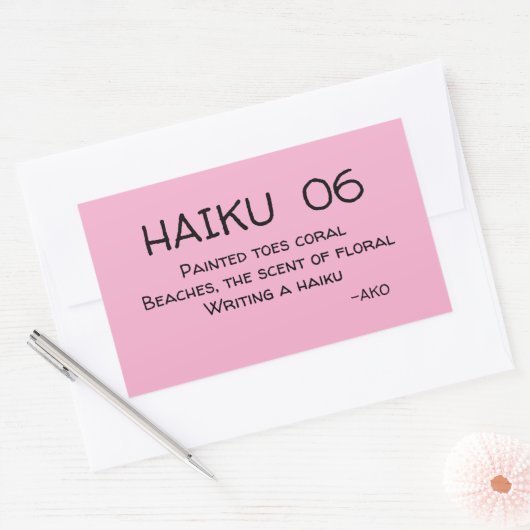 HAIKU 06 RECHTECKIGER AUFKLEBER (Umschlag)