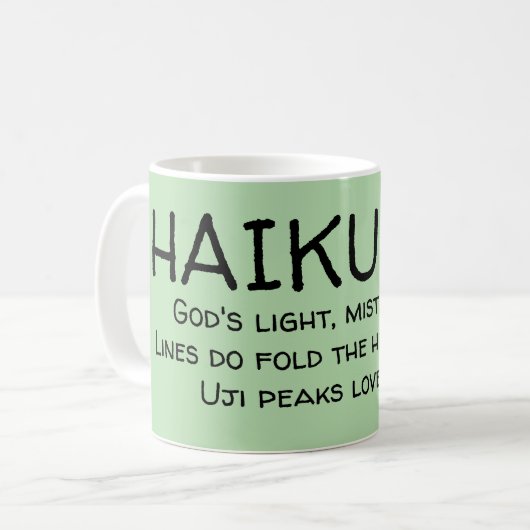 HAIKU 07 KAFFEETASSE (Vorderseite Links)
