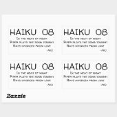 HAIKU 08 RECHTECKIGER AUFKLEBER (Blatt)