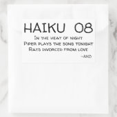 HAIKU 08 RECHTECKIGER AUFKLEBER (Tasche)