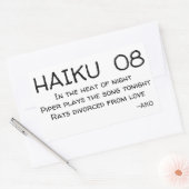 HAIKU 08 RECHTECKIGER AUFKLEBER (Umschlag)