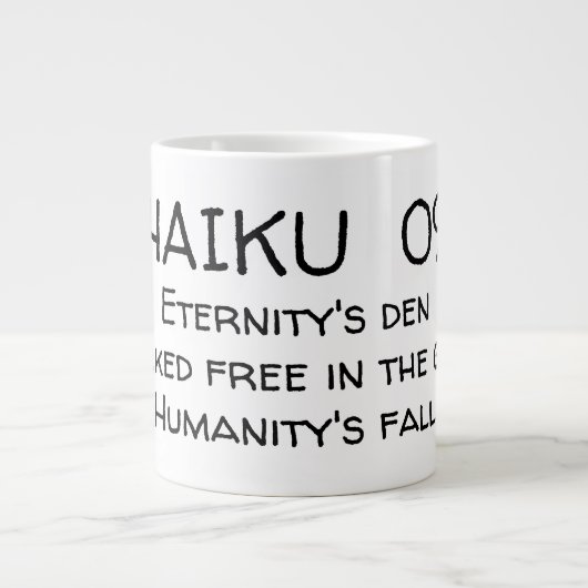 HAIKU 09 Jumbo-Tasse (Vorderseite)