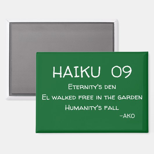HAIKU 09 MAGNET (Vorderseite/Rückseite)