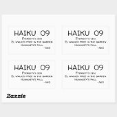 HAIKU 09 RECHTECKIGER AUFKLEBER (Blatt)