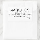 HAIKU 09 RECHTECKIGER AUFKLEBER (Tasche)