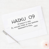 HAIKU 09 RECHTECKIGER AUFKLEBER (Umschlag)