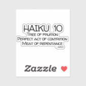 HAIKU 10 AUFKLEBER (Blatt)