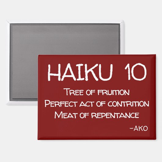 HAIKU 10 MAGNET (Vorderseite/Rückseite)