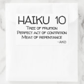 HAIKU 10 RECHTECKIGER AUFKLEBER (Tasche)