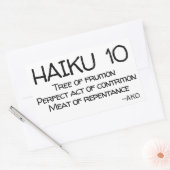 HAIKU 10 RECHTECKIGER AUFKLEBER (Umschlag)