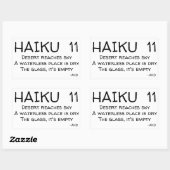 HAIKU 11 RECHTECKIGER AUFKLEBER (Blatt)
