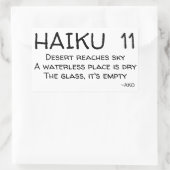 HAIKU 11 RECHTECKIGER AUFKLEBER (Tasche)