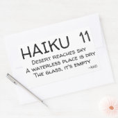 HAIKU 11 RECHTECKIGER AUFKLEBER (Umschlag)